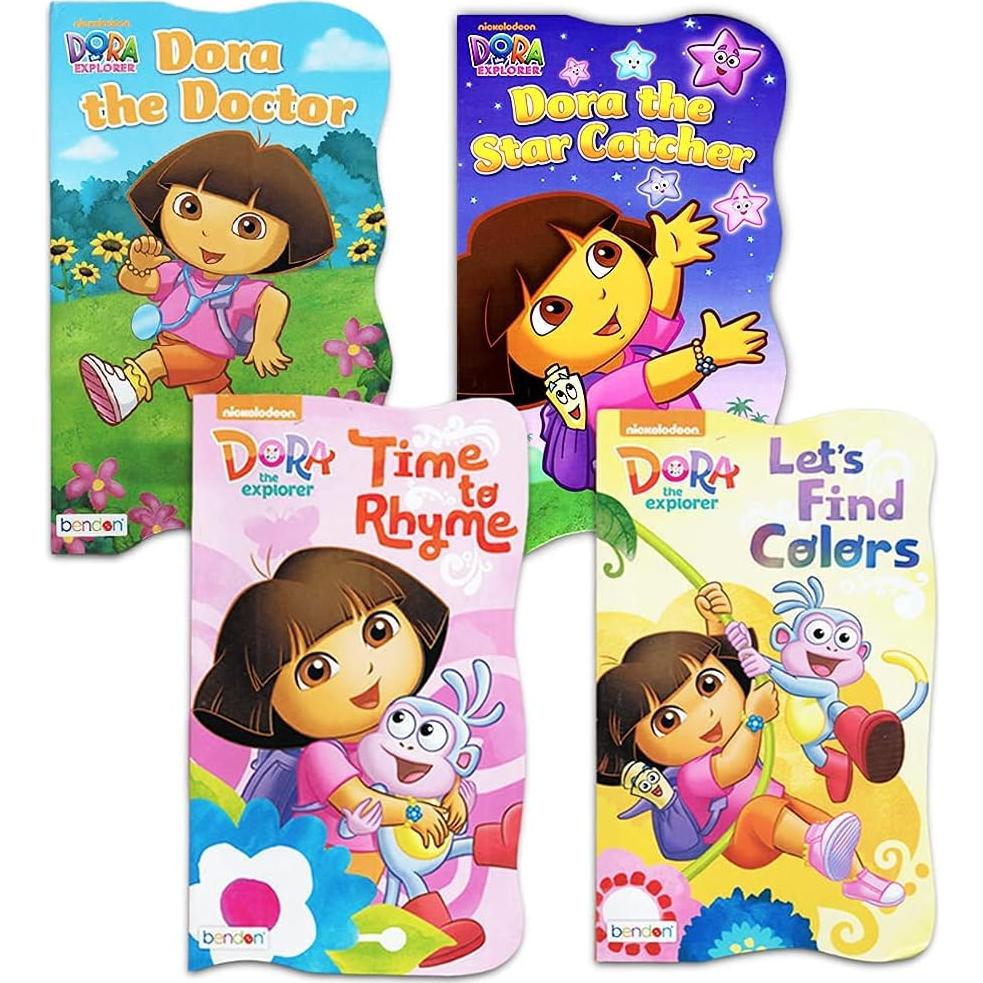 Set de Libros de Cartón Nickelodeon Dora y My Little Pony - 4 Páginas