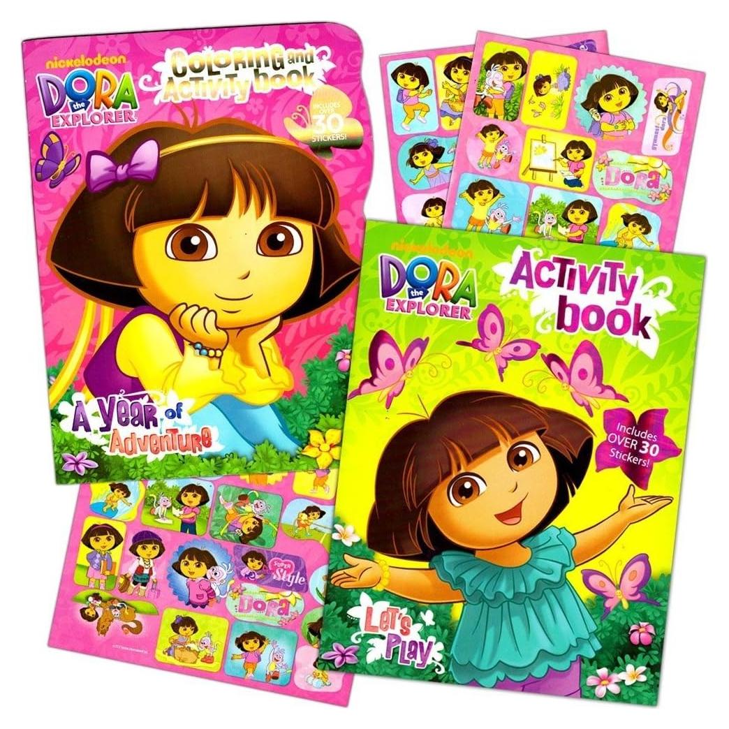 Conjunto de Libros para Colorear Dora la Exploradora - 2 Libros