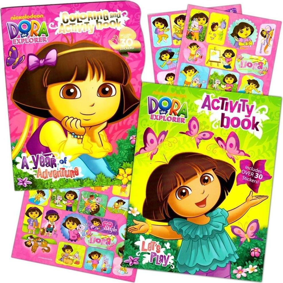 Conjunto de Libros para Colorear Dora la Exploradora - 2 Libros