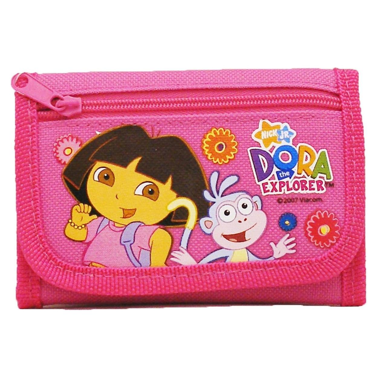 Cartera Tri-fold Nickelodeon Dora la Exploradora Rosa Fucsia