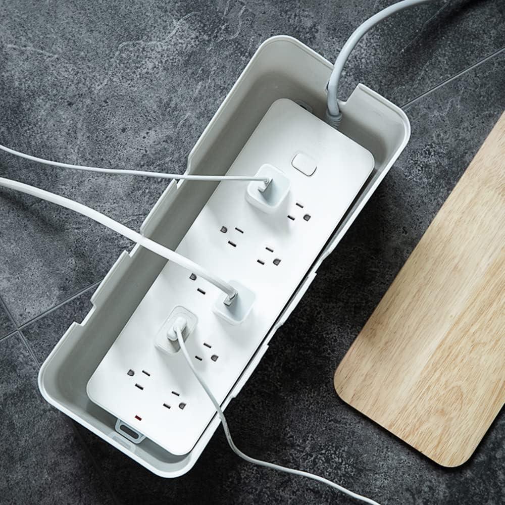 Caja de Gestión de Cables Baskiss 30x12x11 cm Tapa de Madera