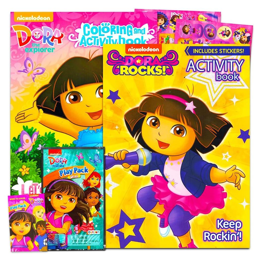 Libros para Colorear Dora la Exploradora con Stickers - 120 Páginas