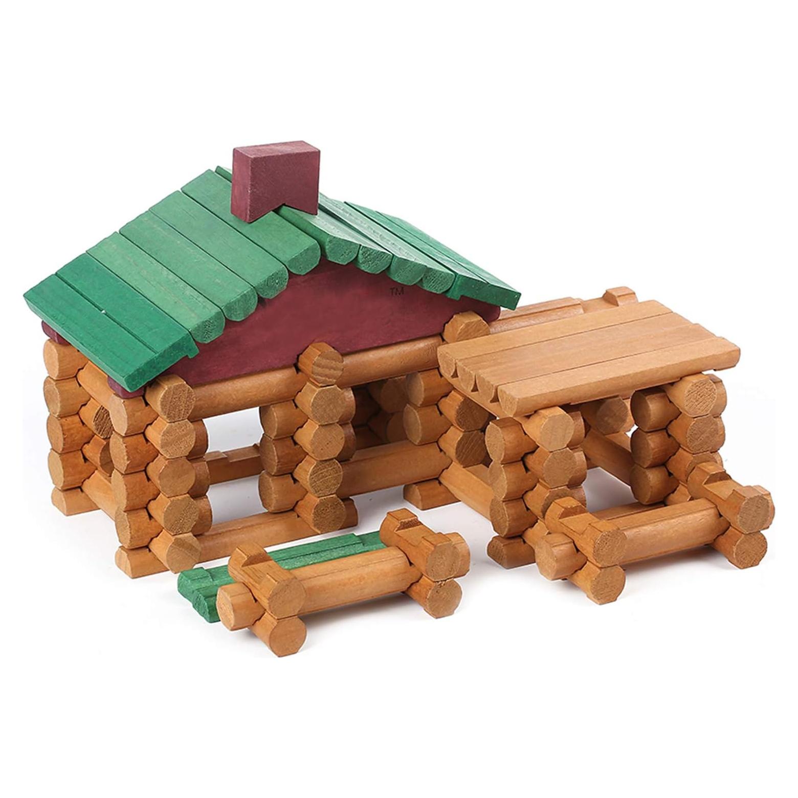 Juego de Construcción de Troncos de Madera Wondertoys 90 Piezas