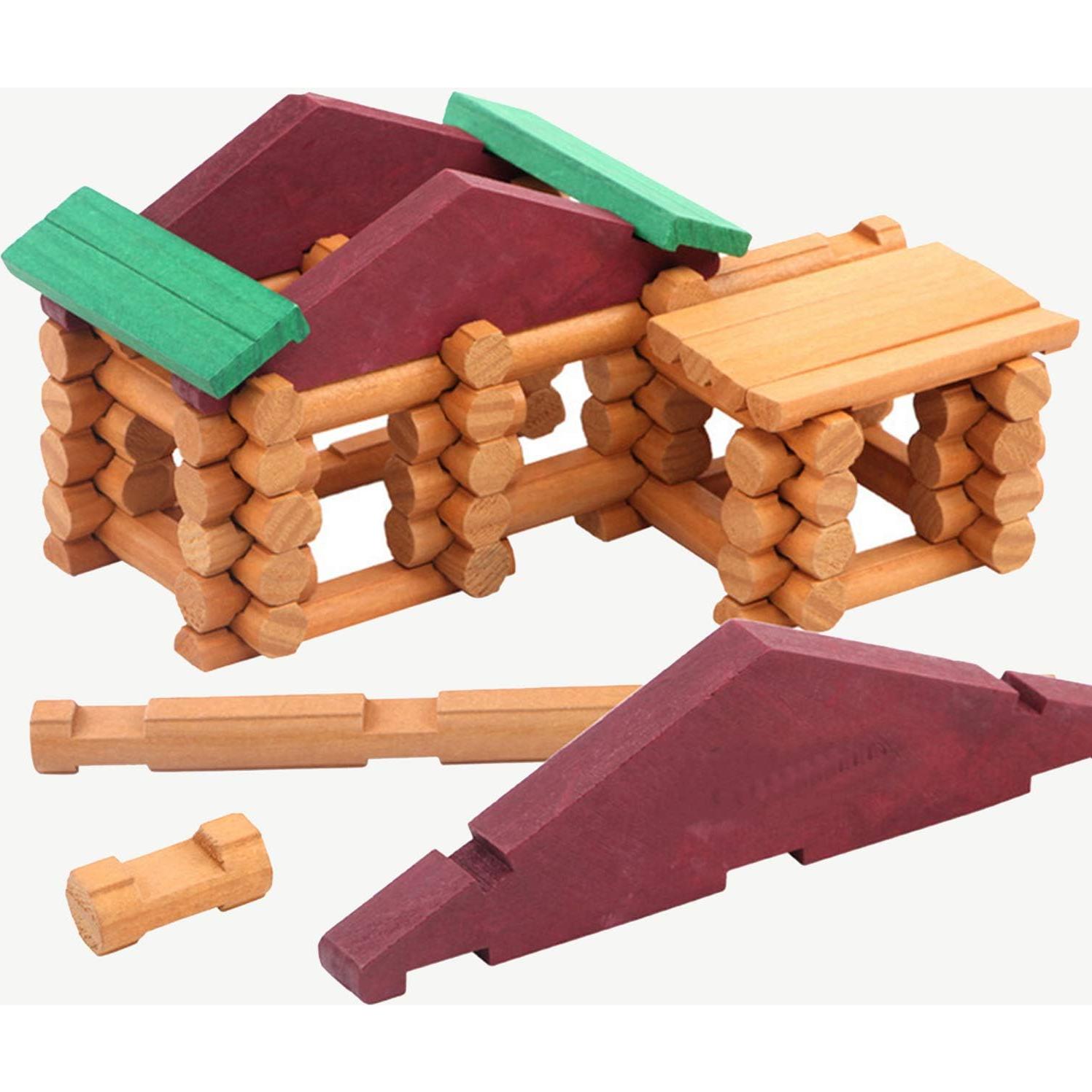 Juego de Construcción de Troncos de Madera Wondertoys 90 Piezas
