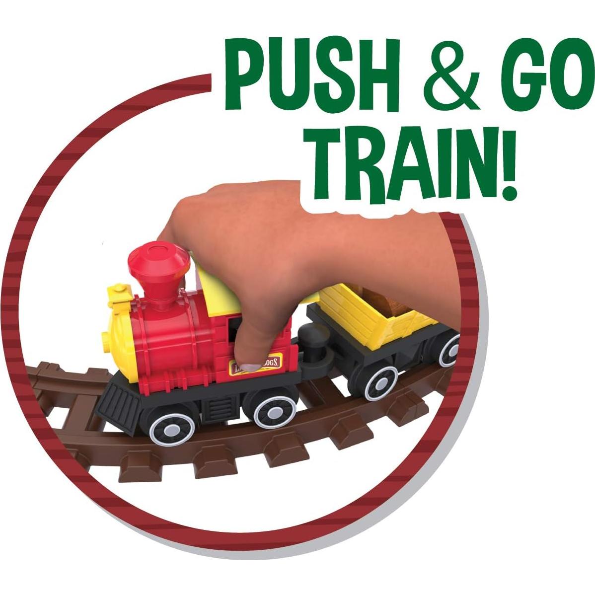 Tren Sawmill Express Lincoln Logs - 101 Piezas - Juguete Educativo