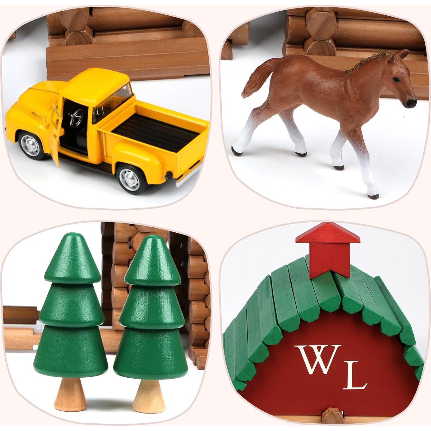 Wondertoys Conjunto de Troncos de Madera 330 Piezas 3+