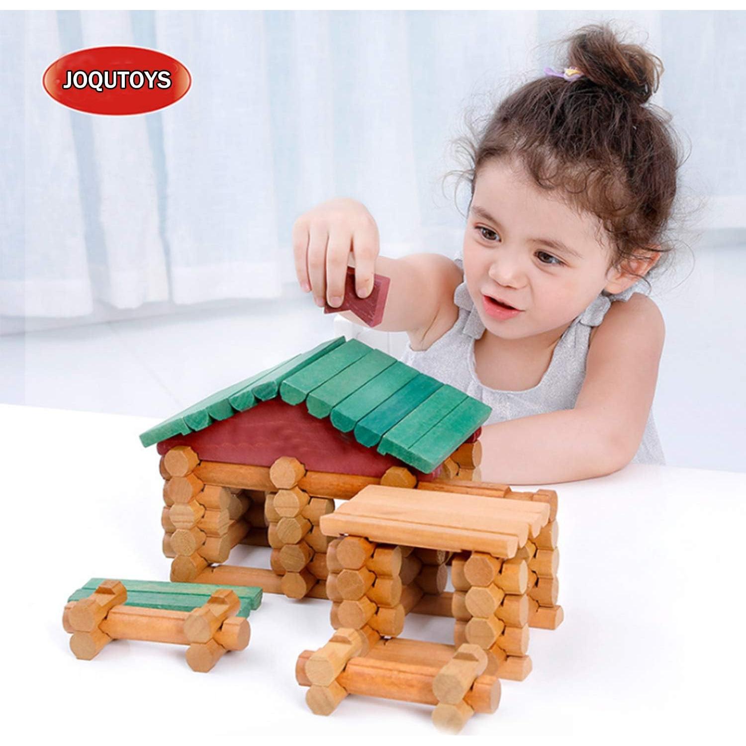 Juguete de Construcción de Madera Joqutoys 90 Piezas para Niños