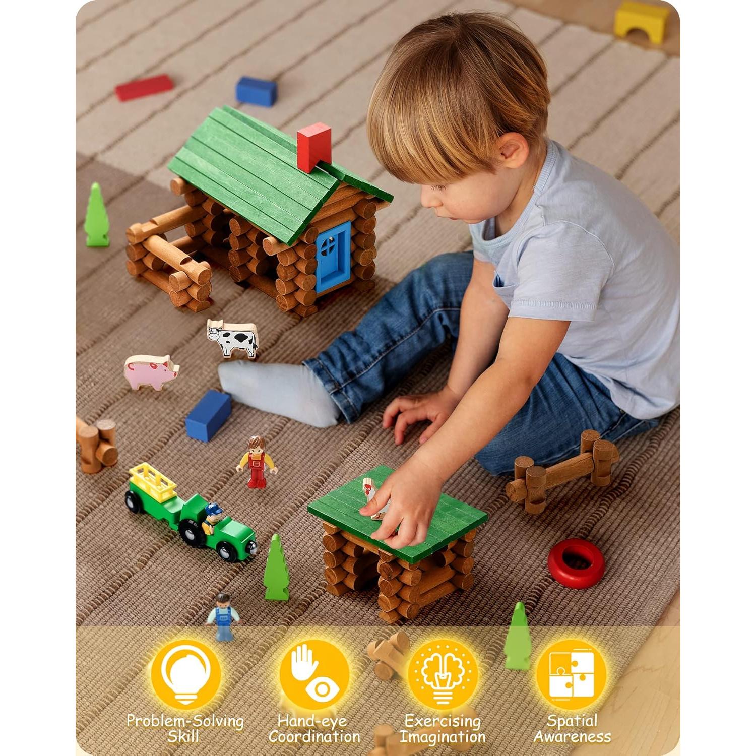 Conjunto de Troncos de Madera SainSmart Jr. 122 Piezas