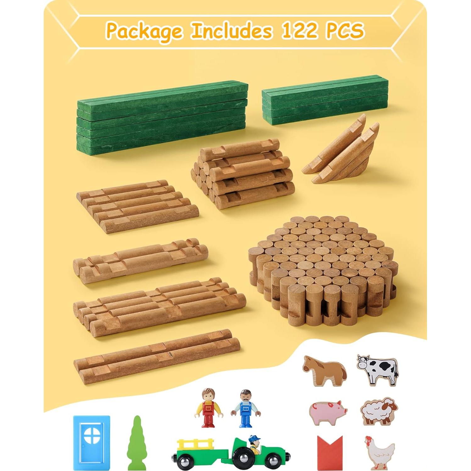 Conjunto de Troncos de Madera SainSmart Jr. 122 Piezas