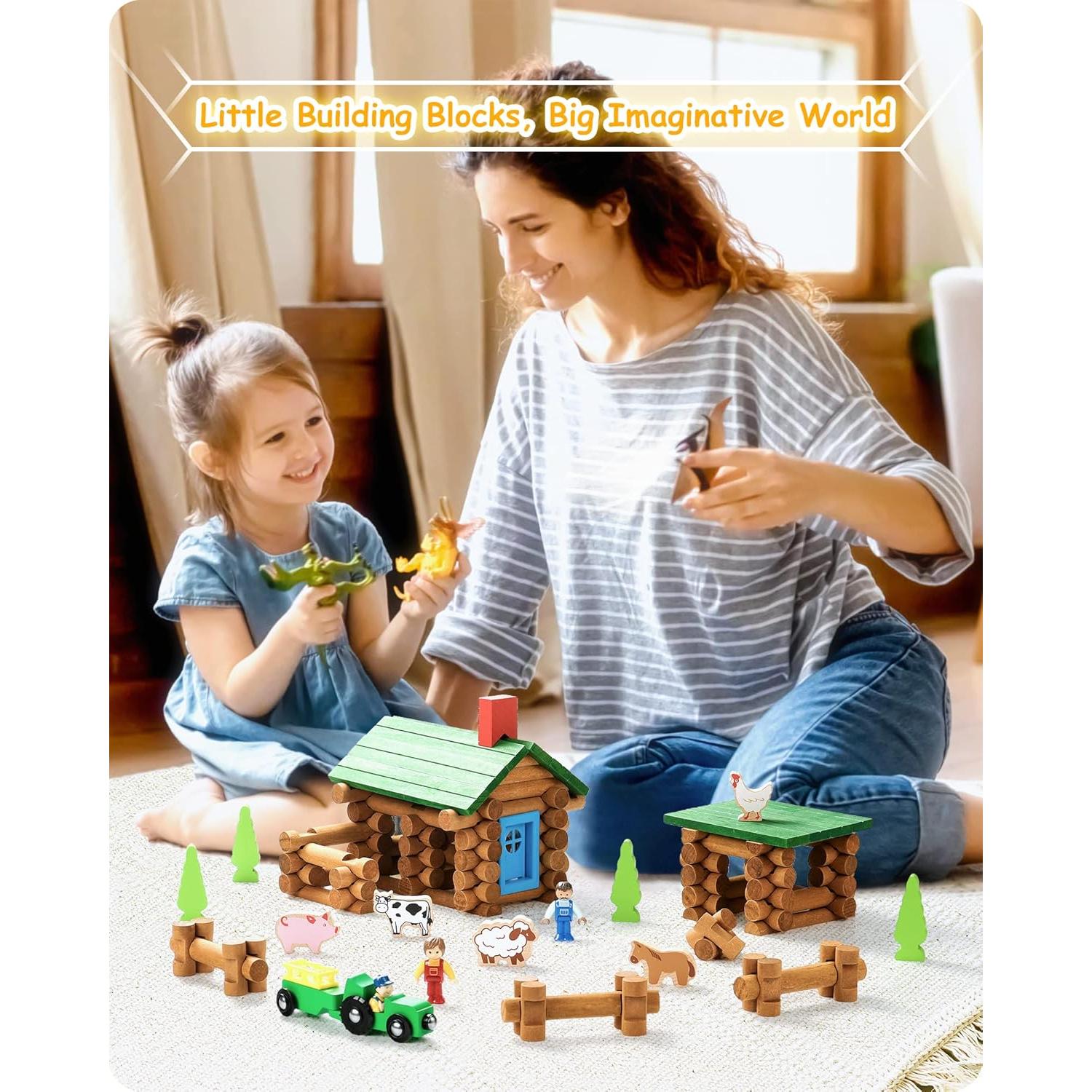 Conjunto de Troncos de Madera SainSmart Jr. 122 Piezas