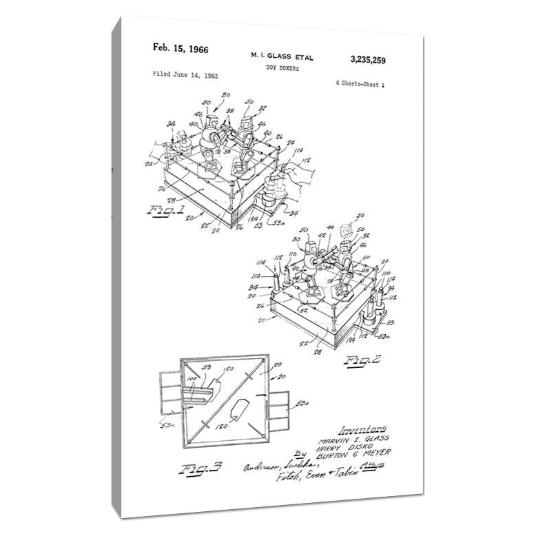 Lienzo Enmarcado Rockem Sockem Robots - 50.8x30.5 cm - Arte Decorativo