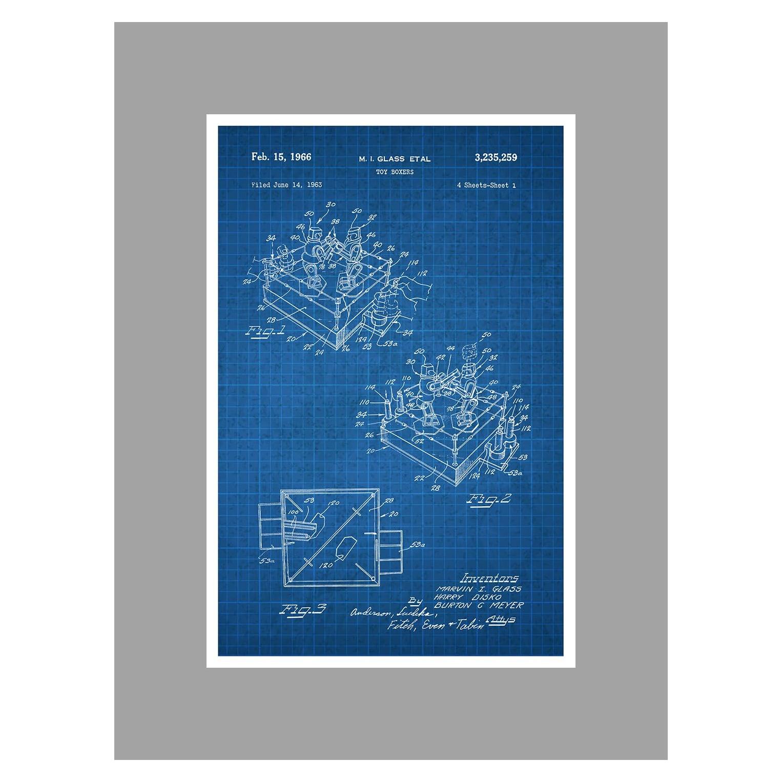 Póster Mural Rockem Sockem Robots - Arte Patente 60x40 cm