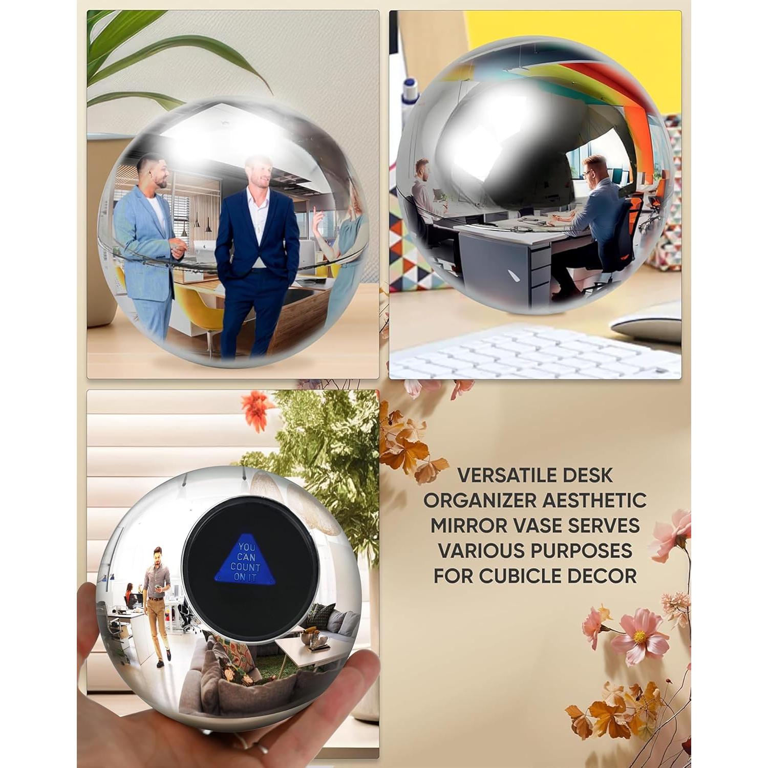 Espejo Convexo Skywin Bola de Adivinación 10cm Plata