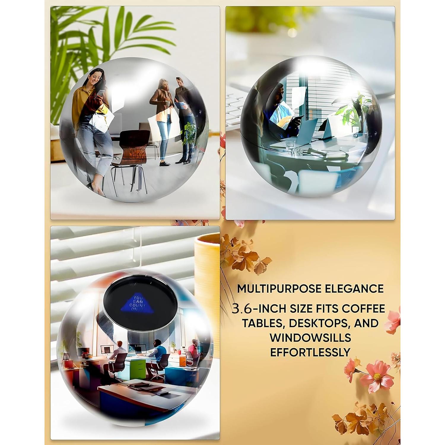 Espejo Convexo Skywin Bola de Adivinación 10cm Plata