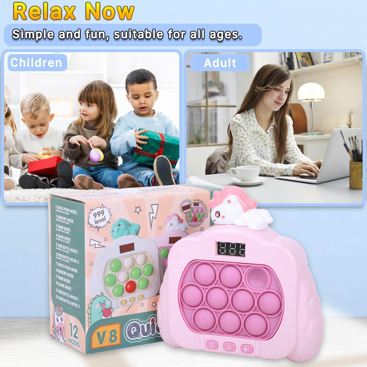 Juego Rápido de Empujar Pop Antiestrés HLXY con LED 12 Modos