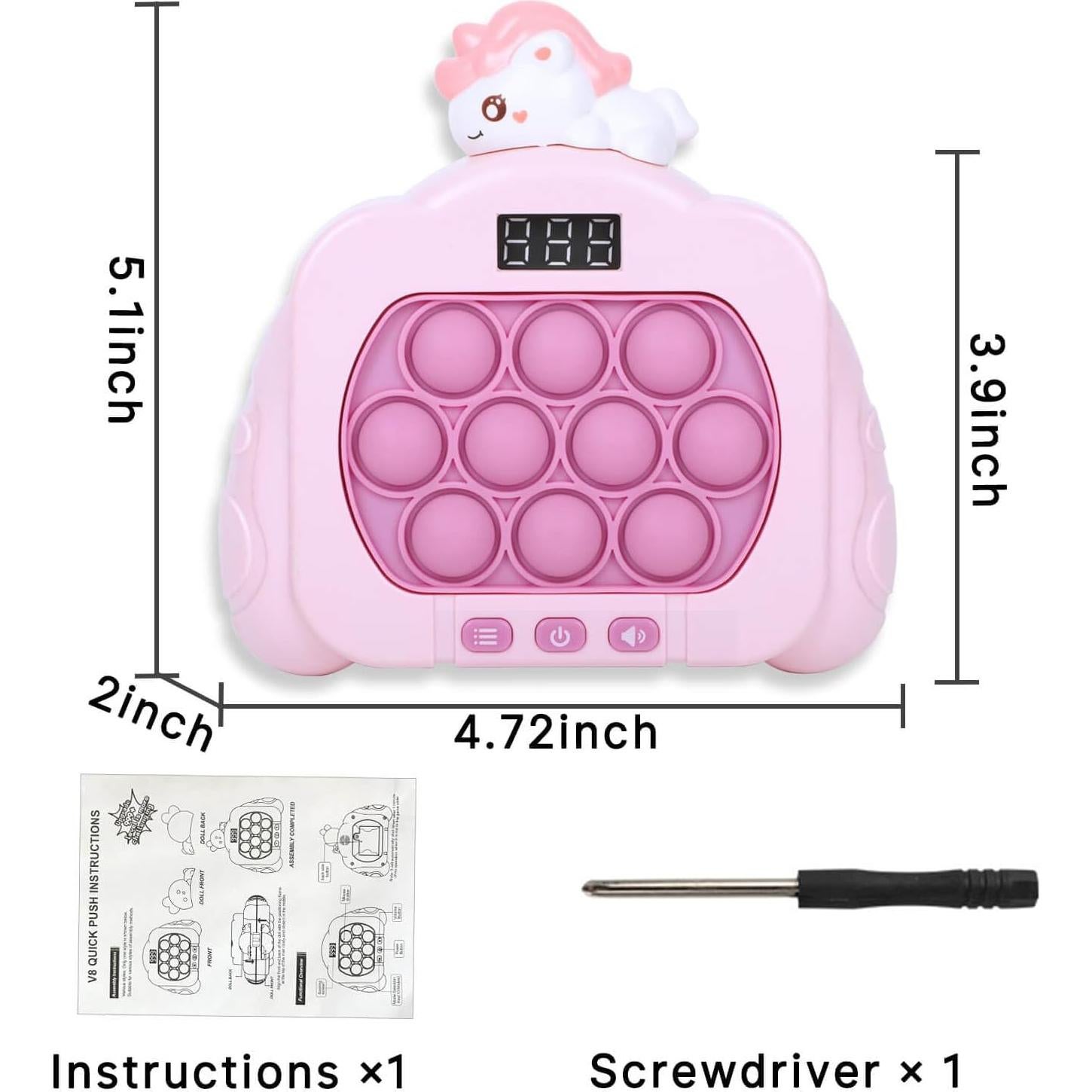 Juego Rápido de Empujar Pop Antiestrés HLXY con LED 12 Modos