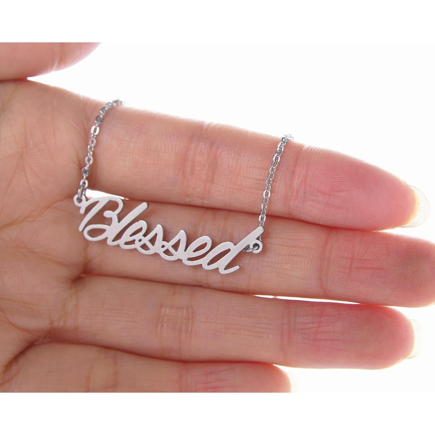 Collar de Nombre Personalizado AOLO Acero Inoxidable 35.56 cm