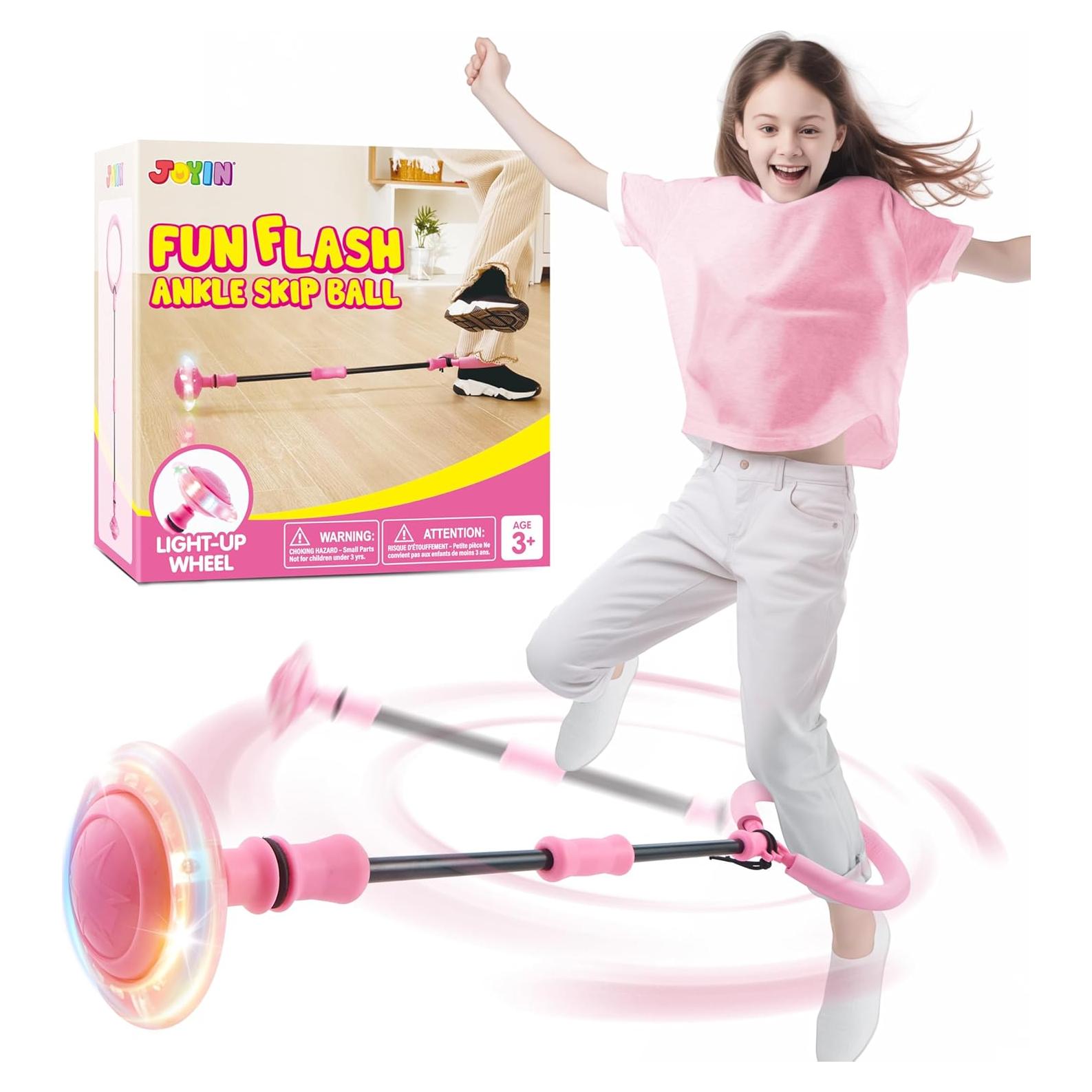 Pelota de Salto de Tobillo Joyin Rosa con Luces Intermitentes