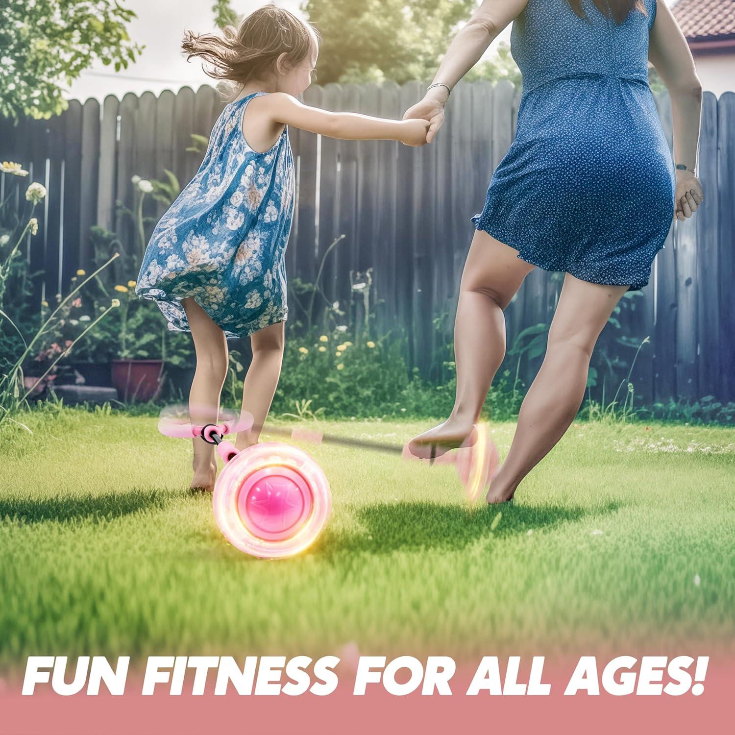 Pelota de Salto de Tobillo Joyin Rosa con Luces Intermitentes