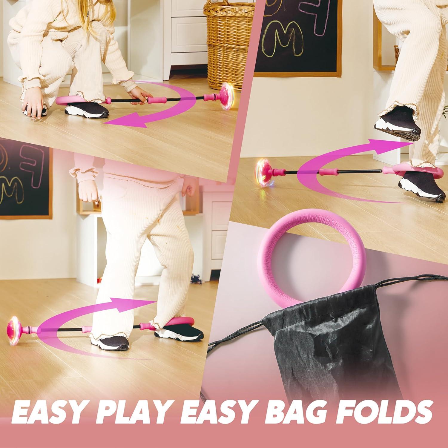 Pelota de Salto de Tobillo Joyin Rosa con Luces Intermitentes