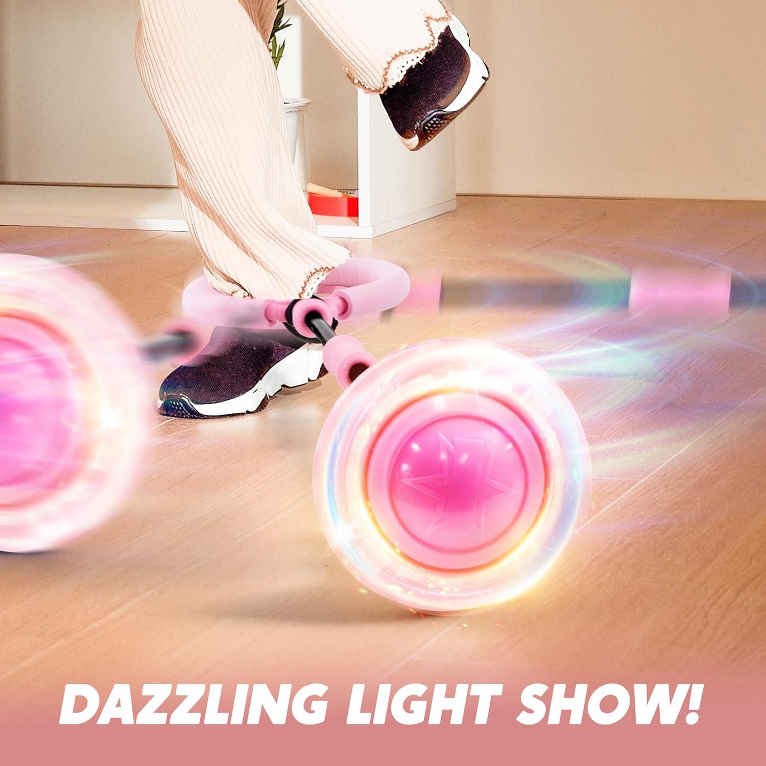 Pelota de Salto de Tobillo Joyin Rosa con Luces Intermitentes