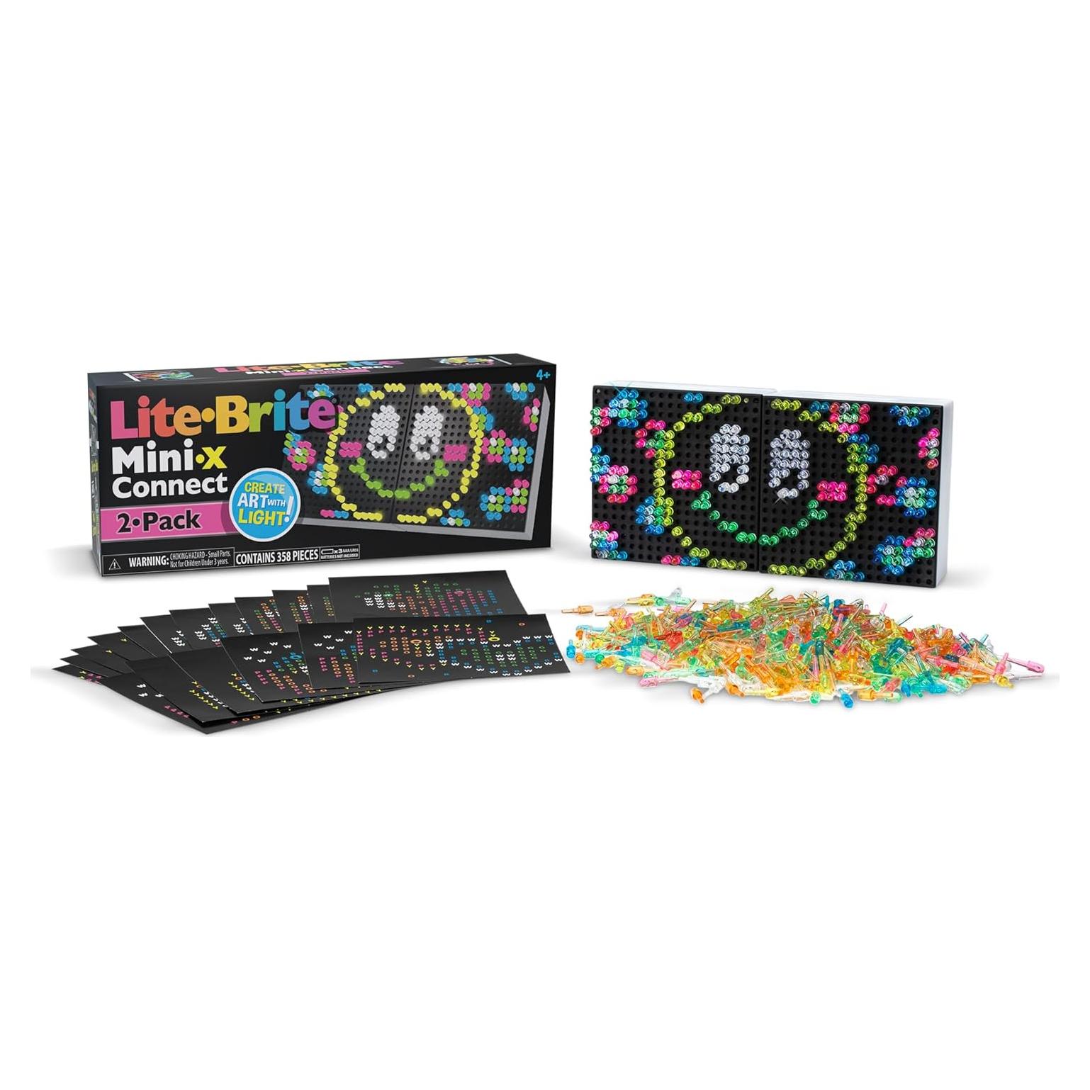 Lite Brite Mini-X Conectar - Set de 2 Juguetes Creativos