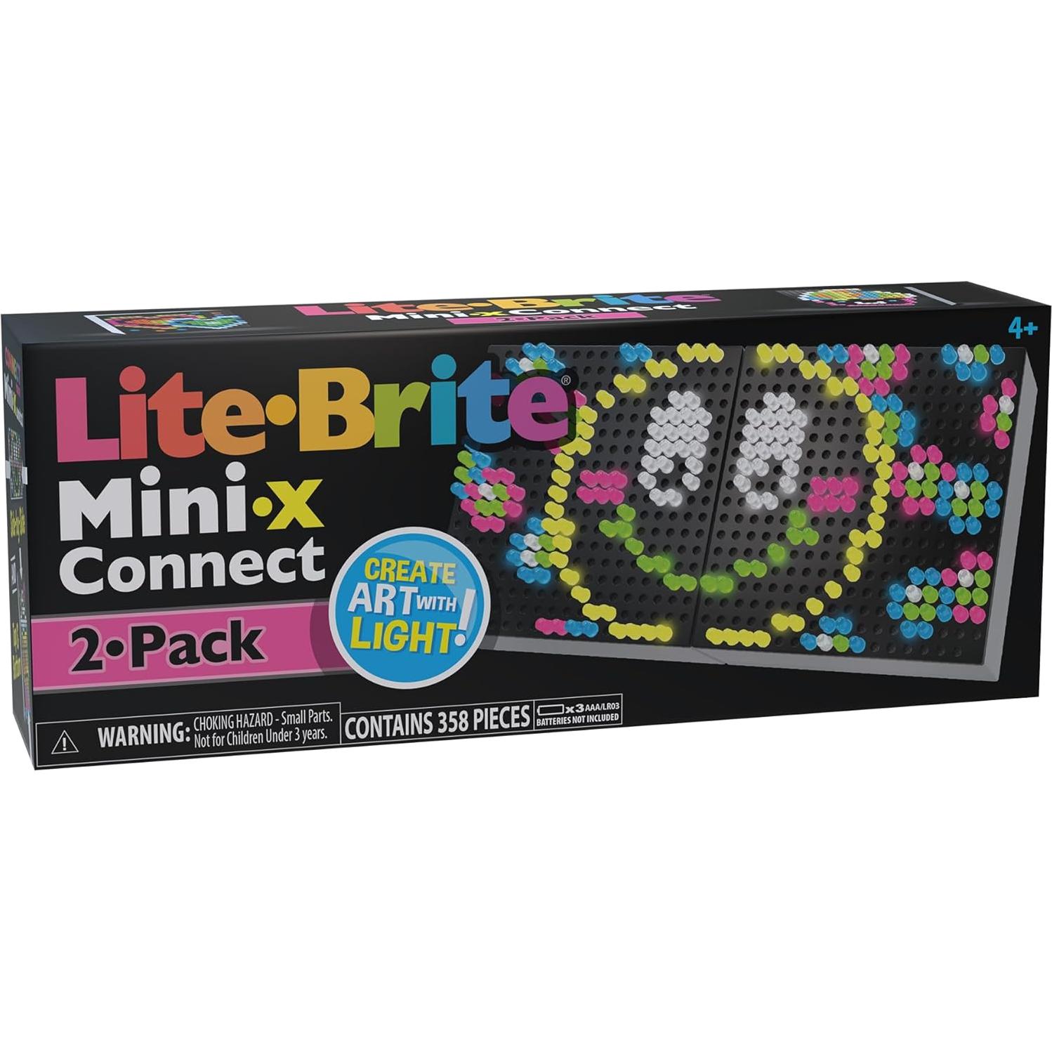 Lite Brite Mini-X Conectar - Set de 2 Juguetes Creativos