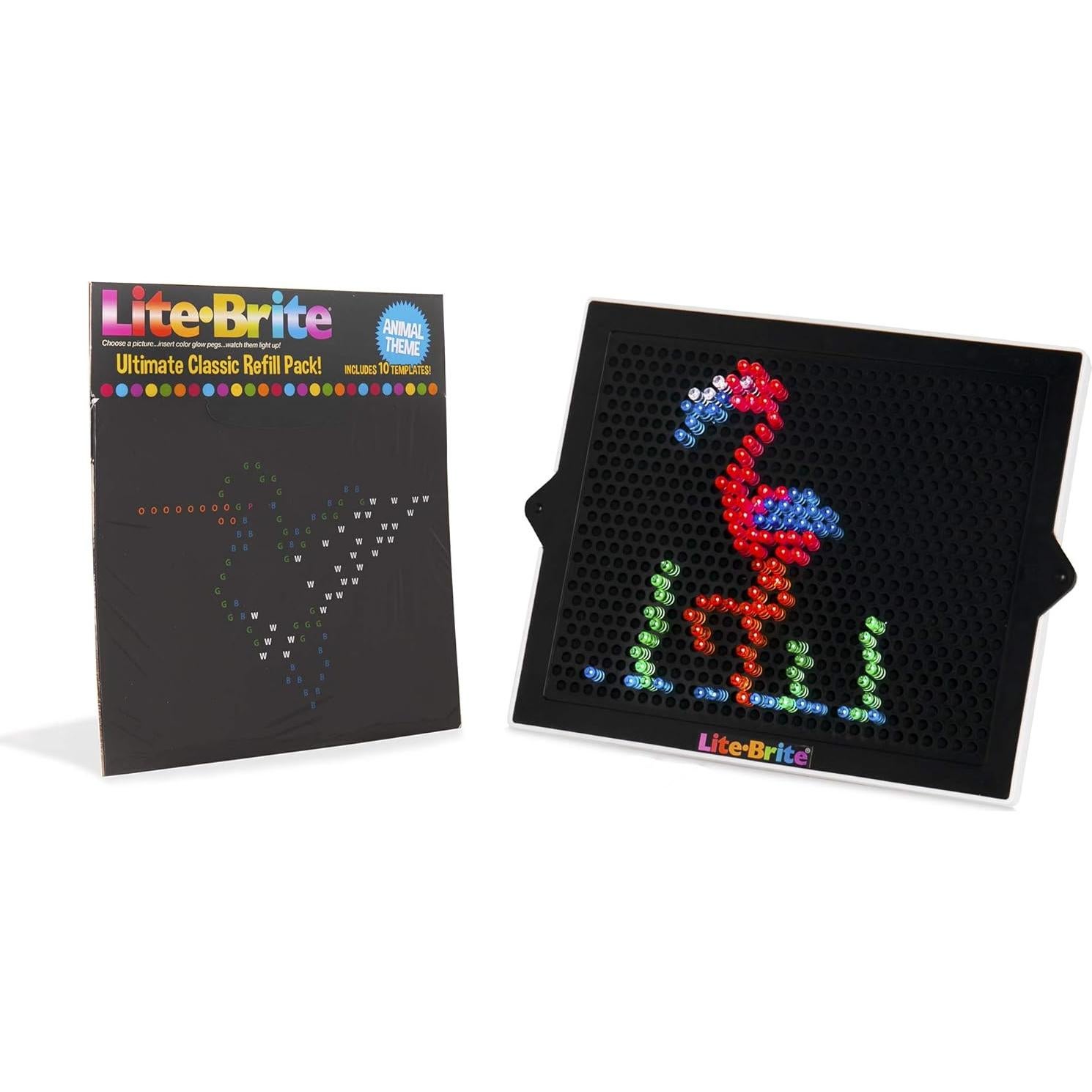 Paquete de Recarga Lite Brite Clásico Ultimate - Animales - 10 Plantillas