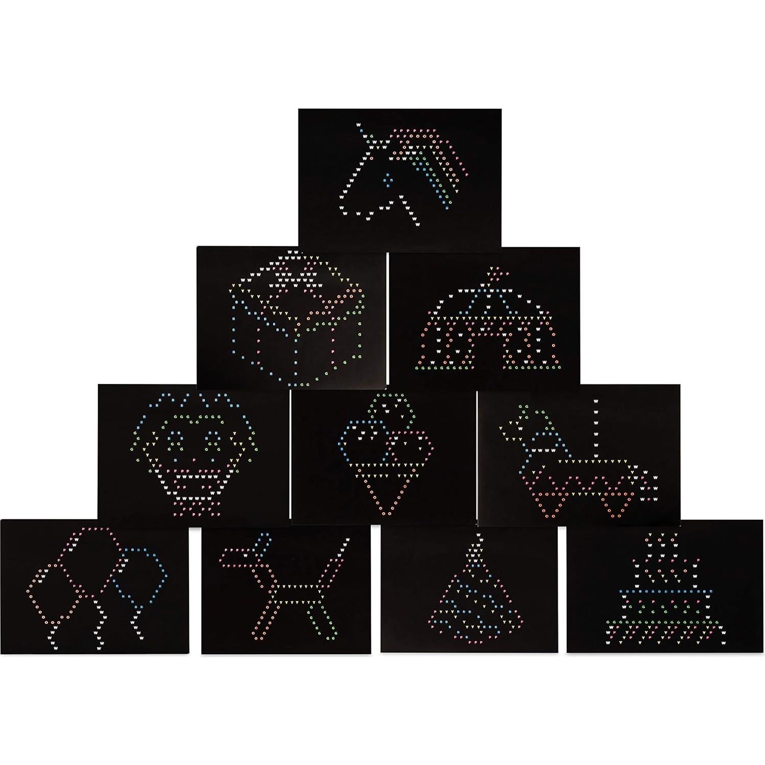 Paquete de Recarga Lite Brite - 10 Plantillas Celebración