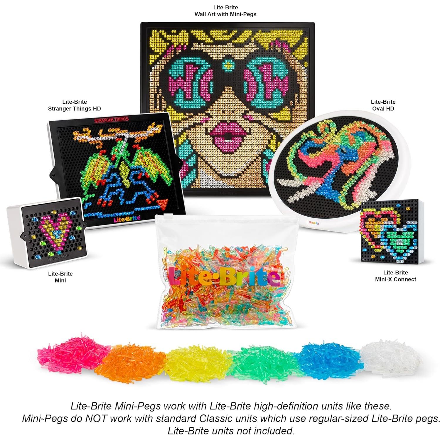 Repuesto Mini Clavos Lite-Brite 1260 Piezas Colores Variados