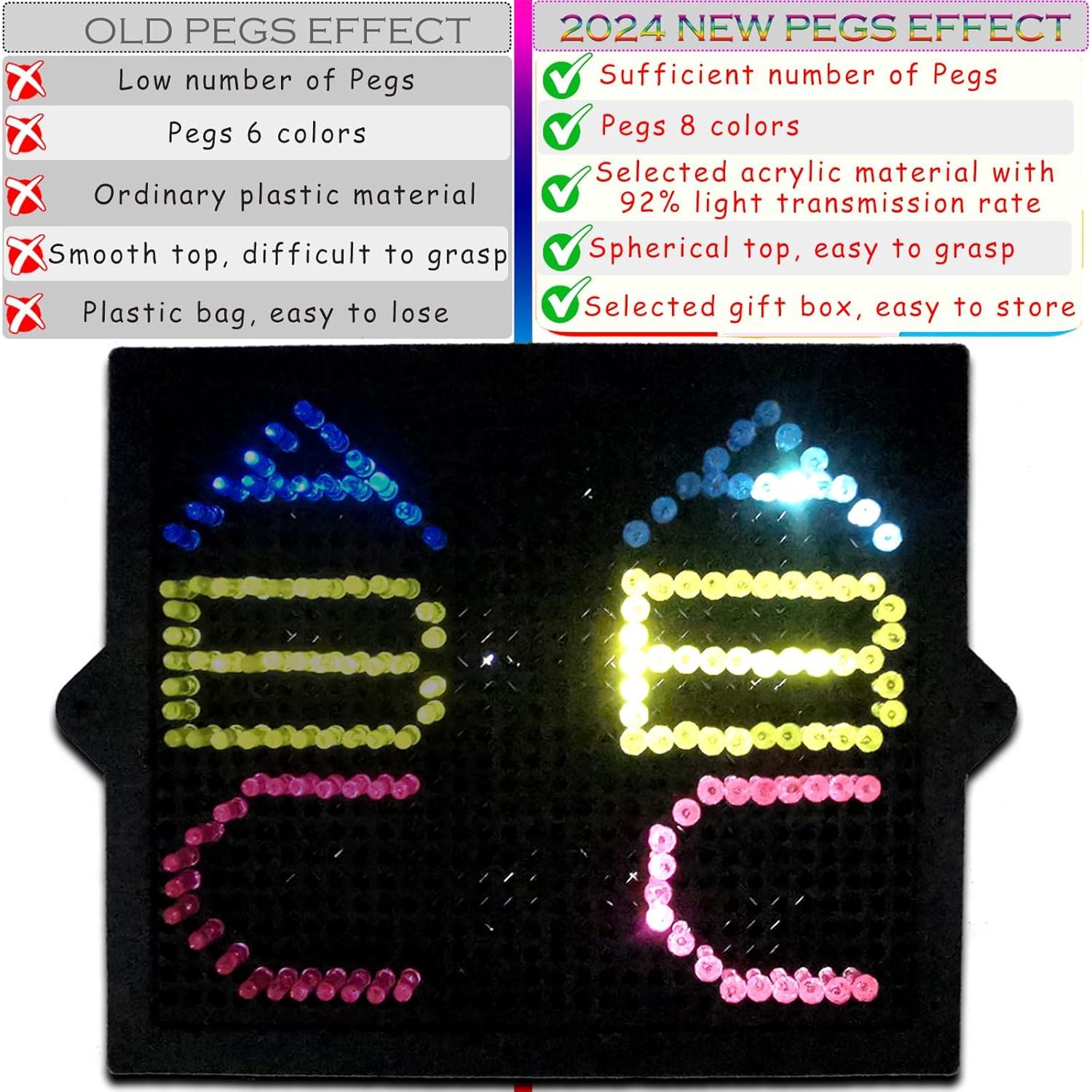 320 Piezas Clavos Brillantes Repuestos para Lite Brite