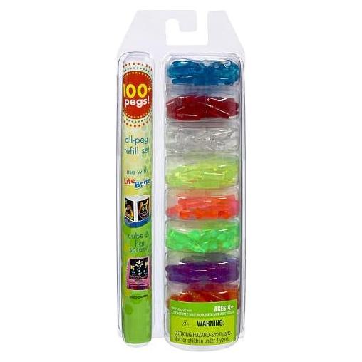 Recarga de Clavos Lite Brite Hasbro - 100+ Piezas