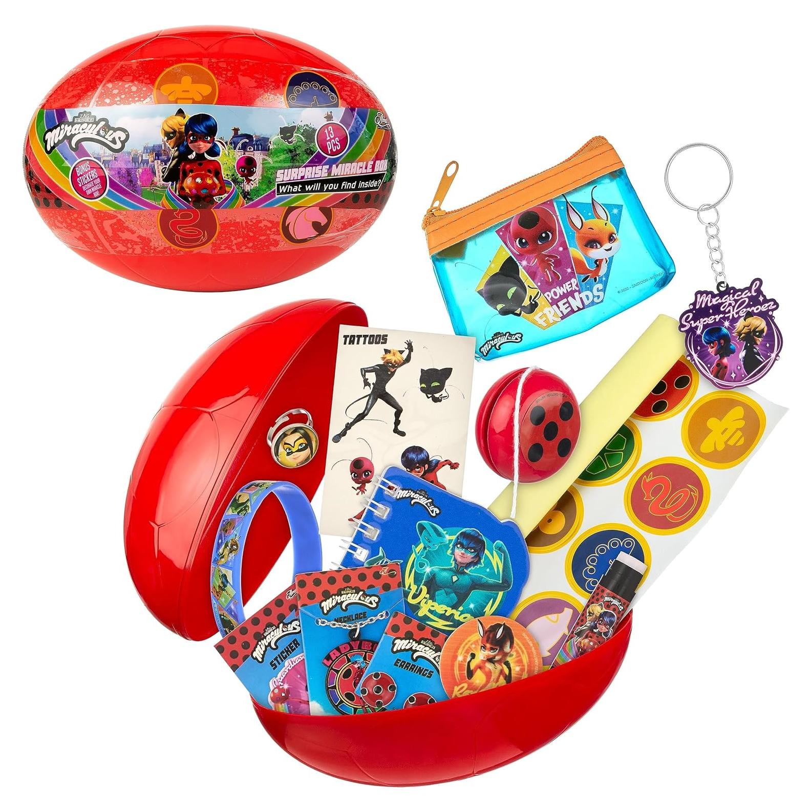 Caja Milagrosa Sorpresa 13 Piezas Ladybug y Cat Noir