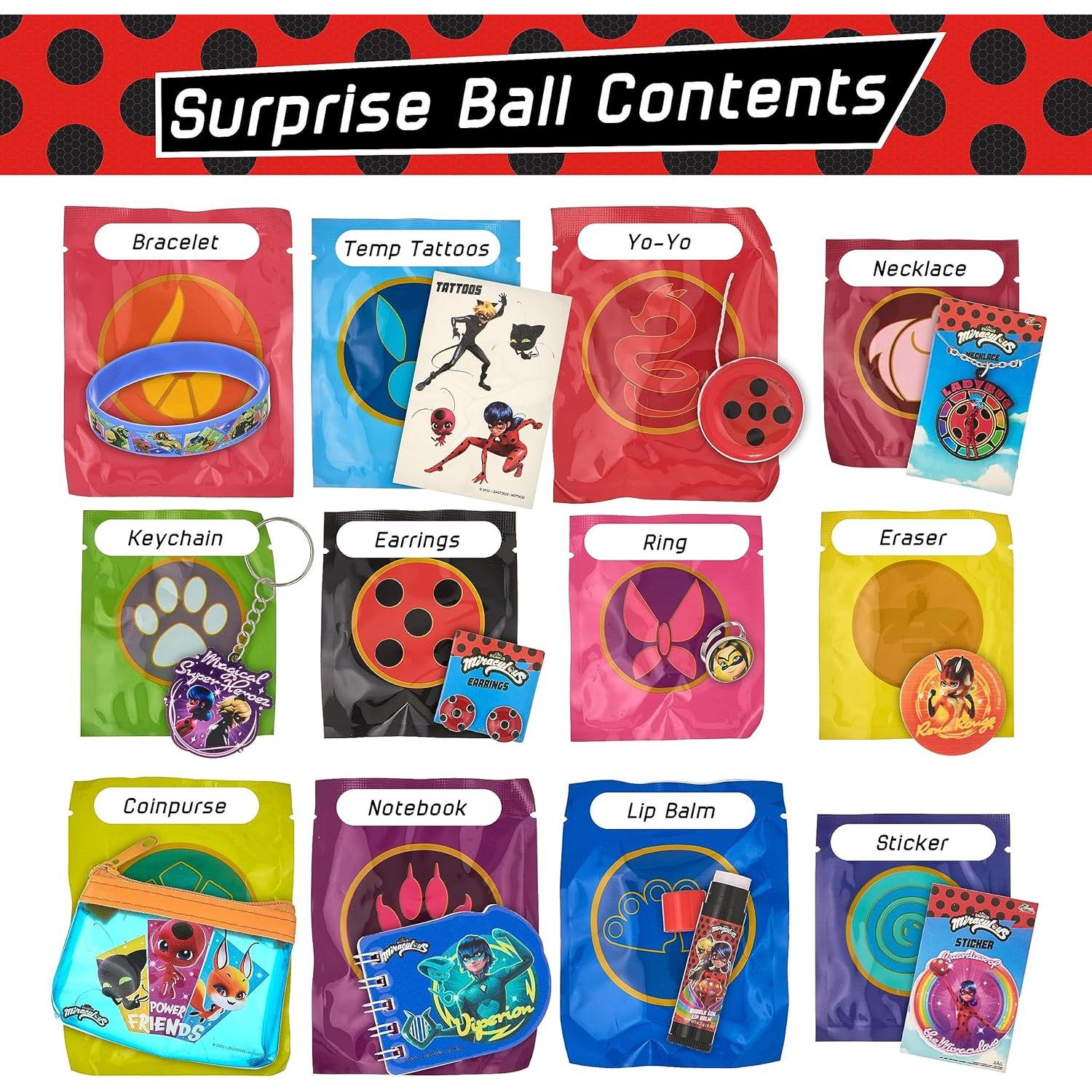 Caja Milagrosa Sorpresa 13 Piezas Ladybug y Cat Noir