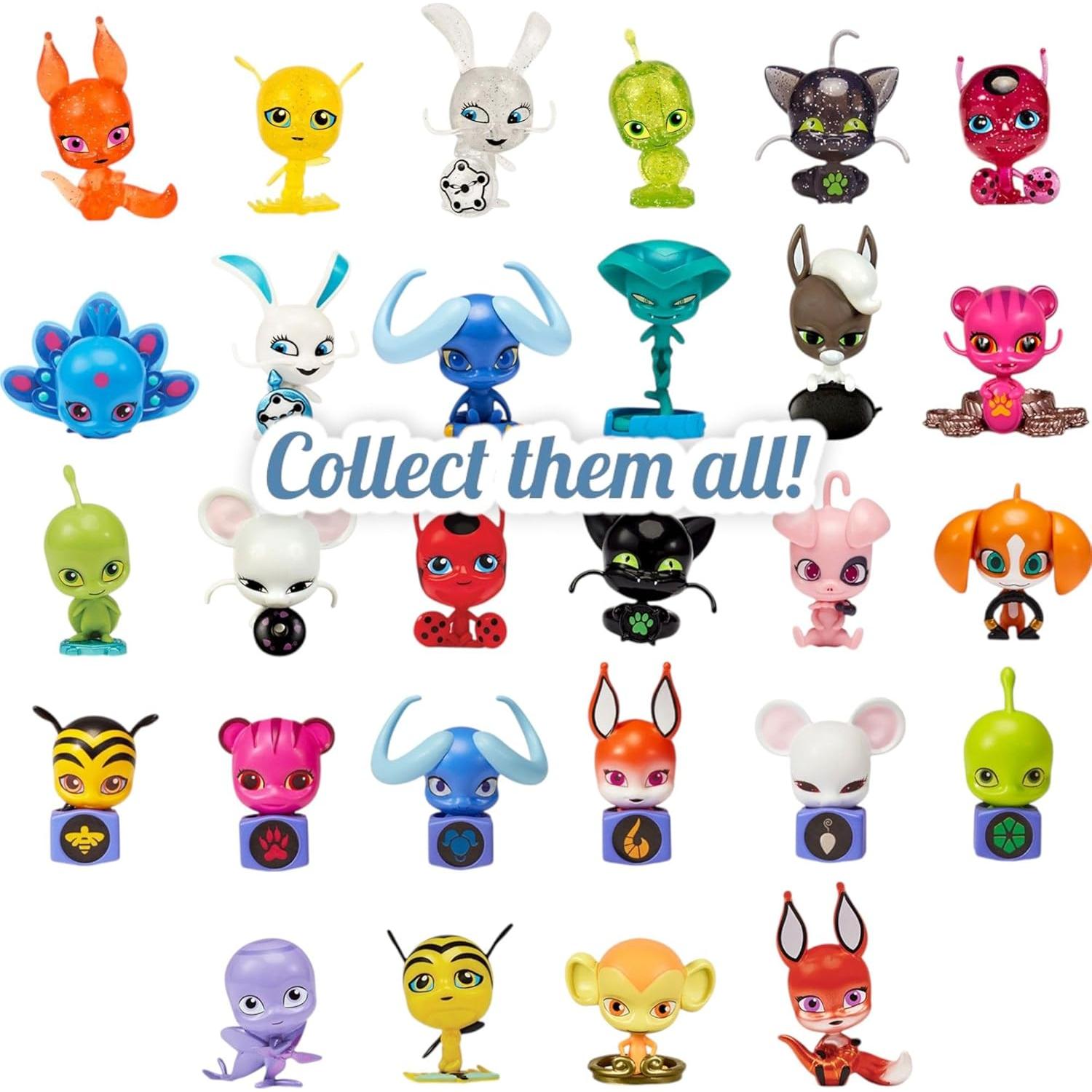 Figuras Kwami Miraculous Ladybug BANDAI - 4 Piezas Mágicas