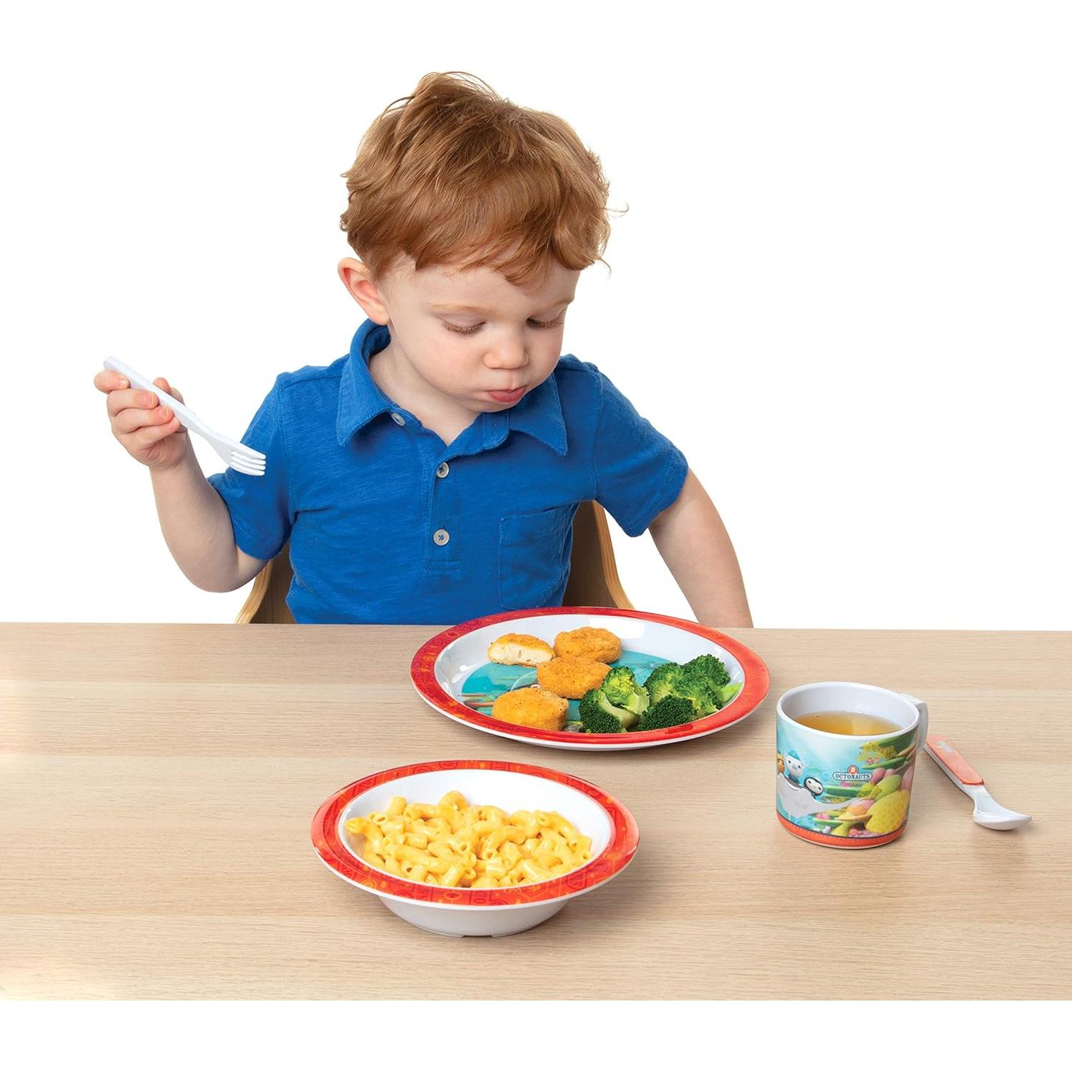 Juego de Comida Octonautas 5 Piezas - Plato, Tazón, Vaso, Utensilios