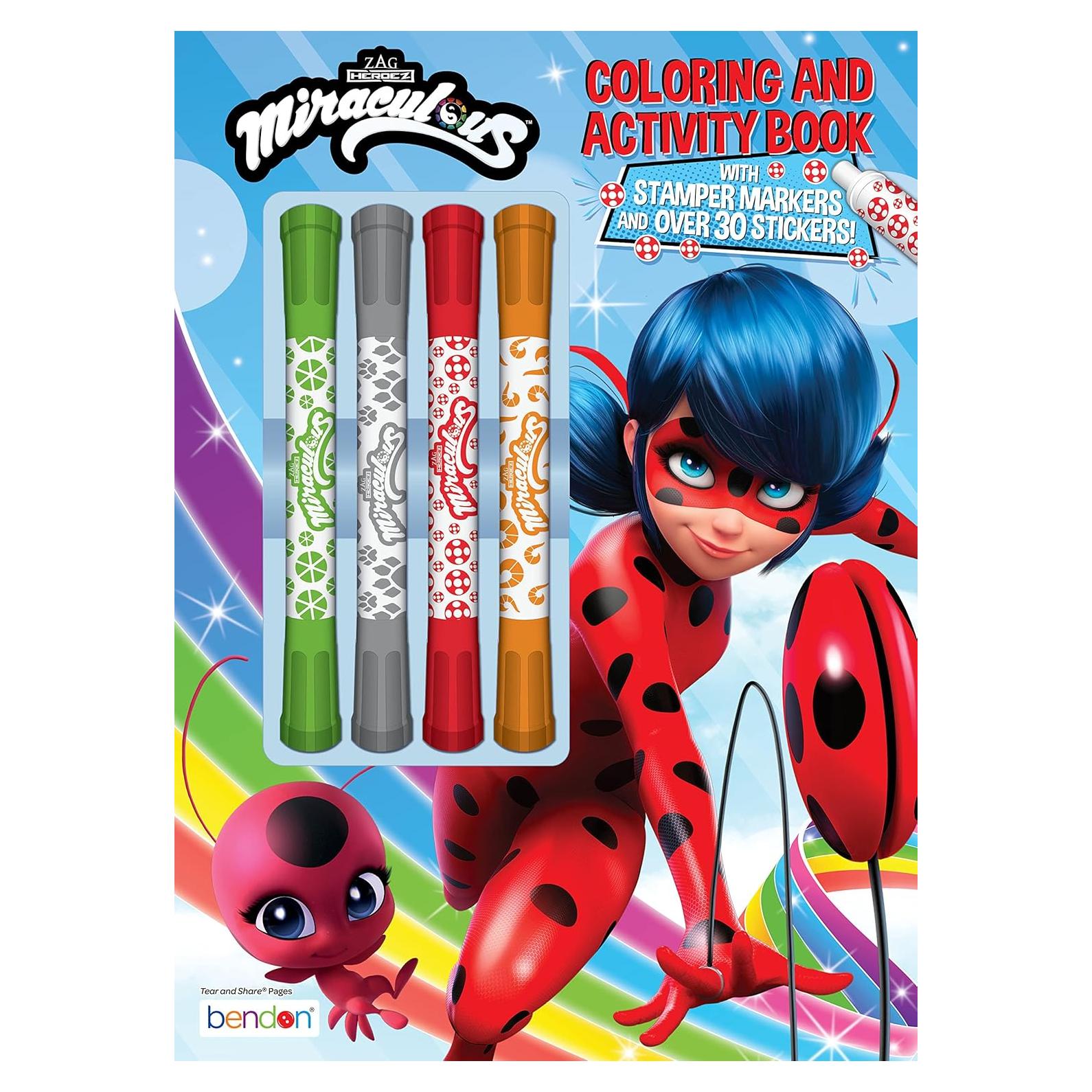 Libro para Colorear Bendon Milagroso Ladybug y Cat Noir 48 Páginas