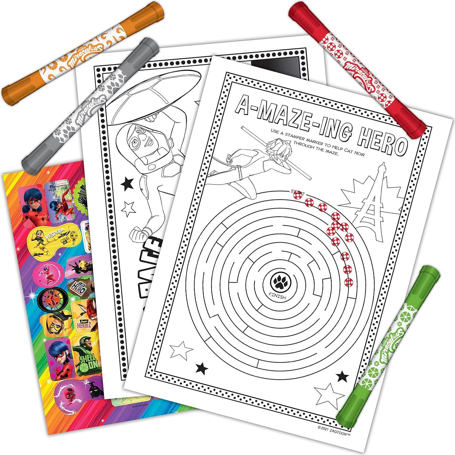 Libro para Colorear Bendon Milagroso Ladybug y Cat Noir 48 Páginas