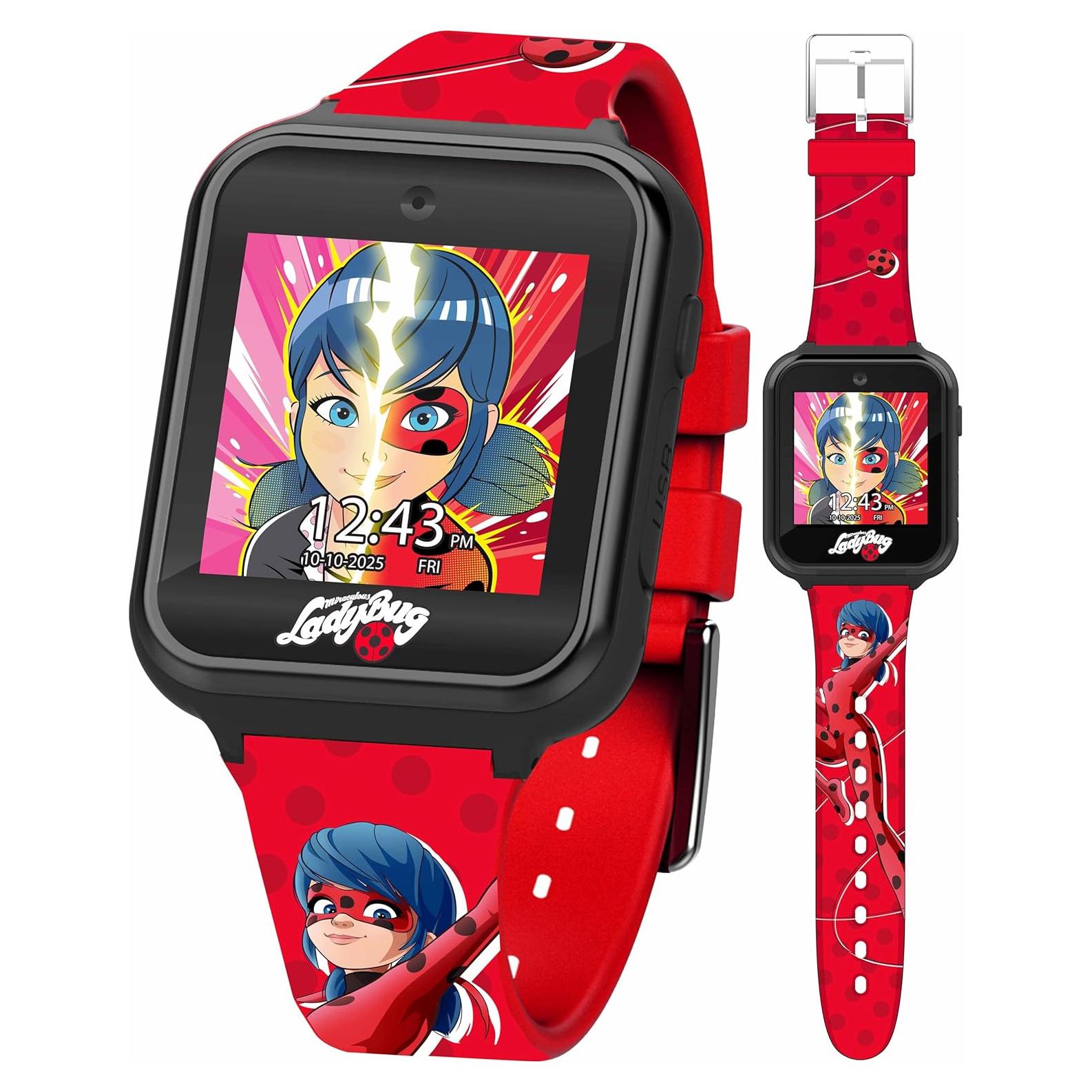 Reloj Inteligente Interactivo Niños Miraculous - Táctil, 10 Caras, Juegos, Cámara, Alarma