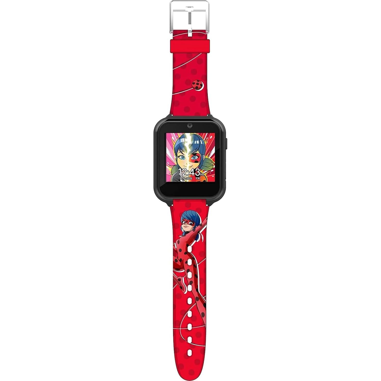 Reloj Inteligente Interactivo Niños Miraculous - Táctil, 10 Caras, Juegos, Cámara, Alarma
