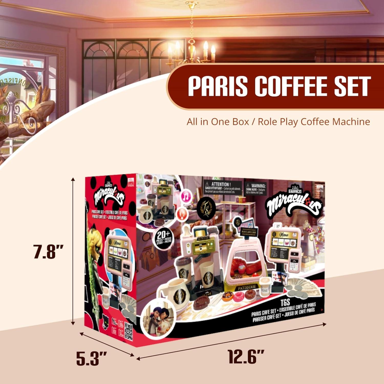 Juego de Café Miraculous Ladybug - Máquina de Café y Accesorios