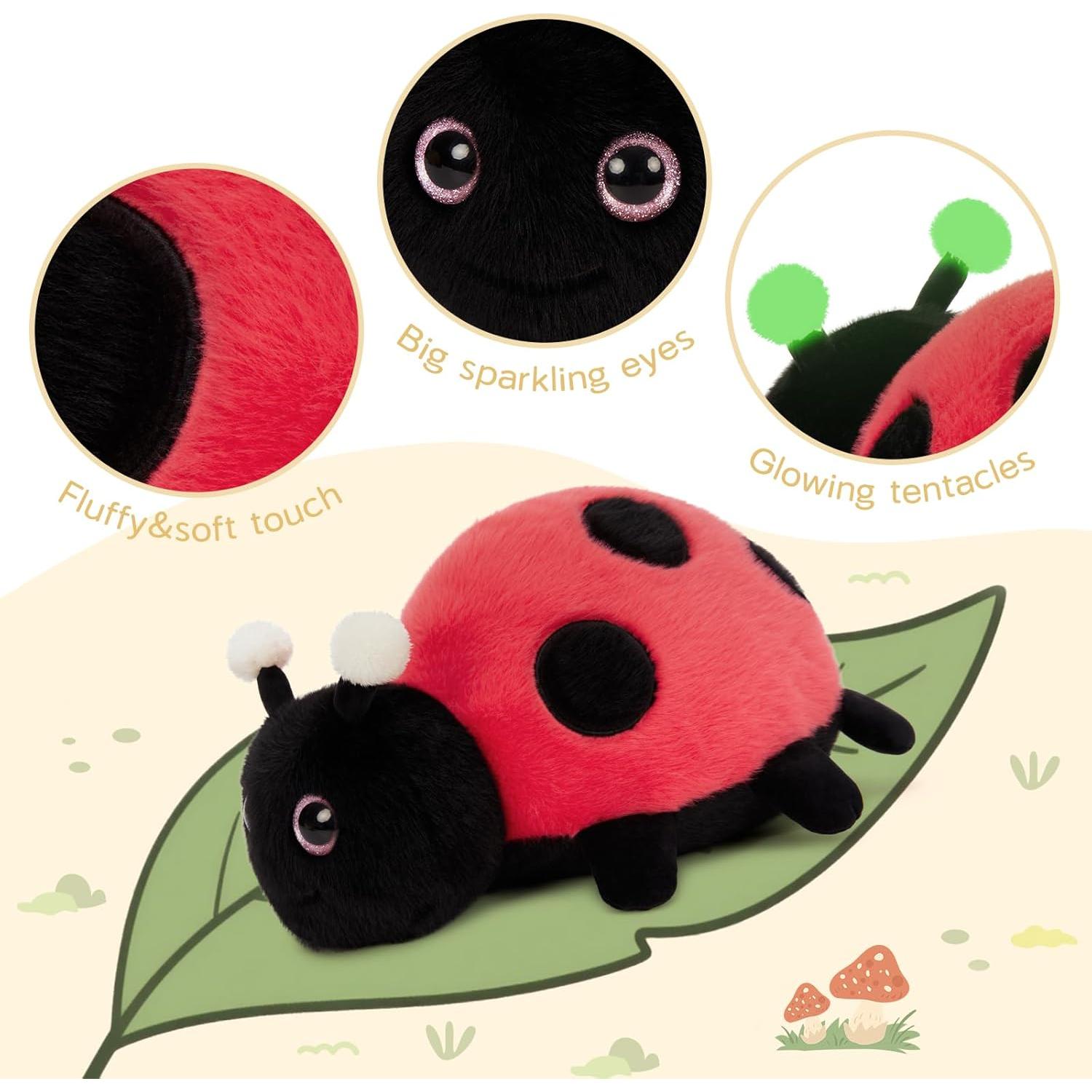 MaoGoLan Juguete de Peluche Mariquita Madre 40.6 cm con Bebés