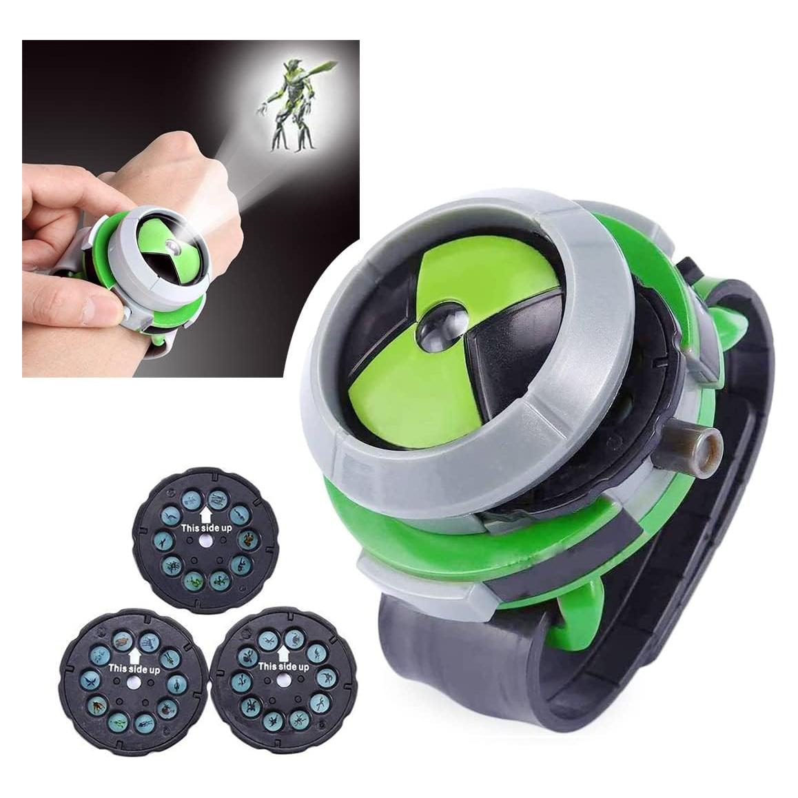 Reloj Proyector Ben 10 Omnitrix para Niños - 3 Tarjetas