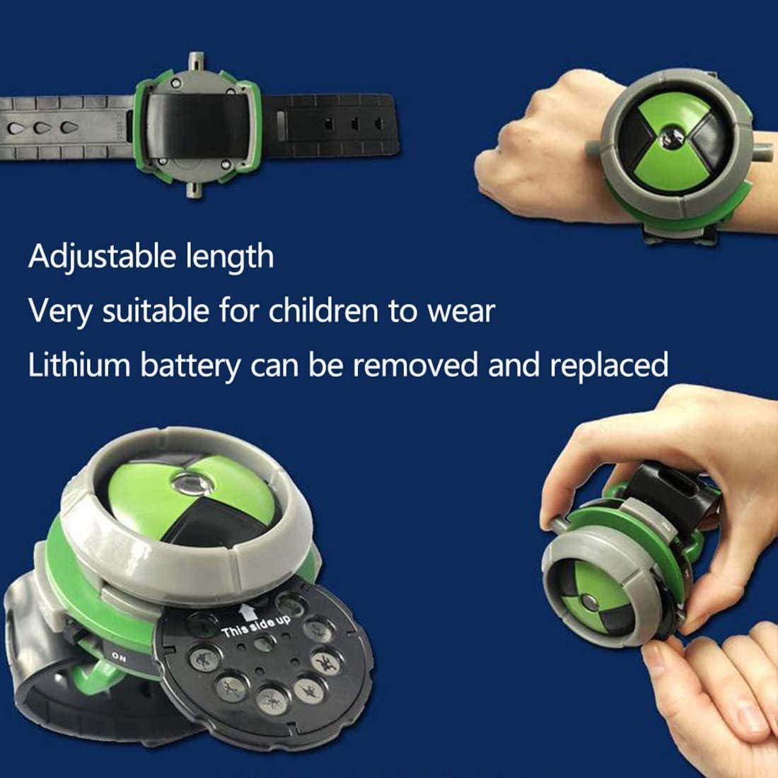 Reloj Proyector Ben 10 Omnitrix para Niños - 3 Tarjetas