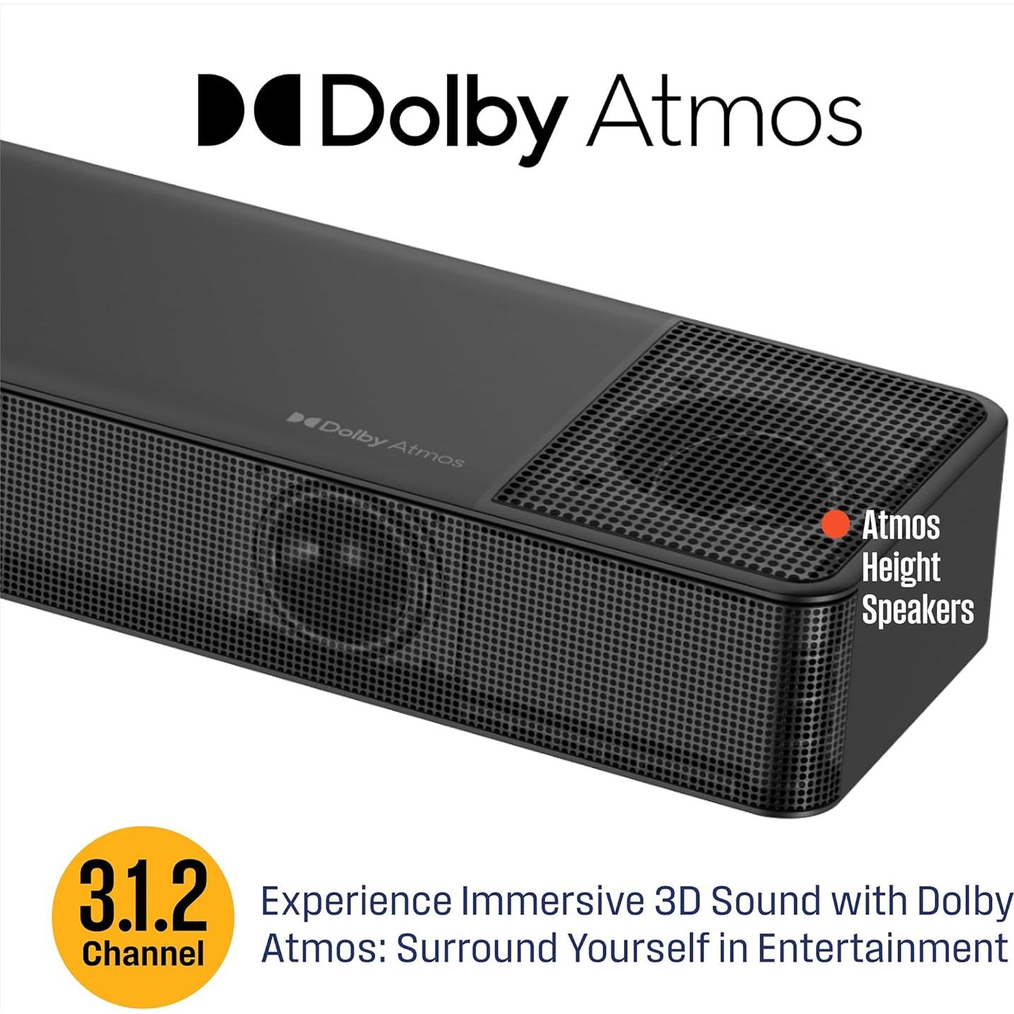 Barra de Sonido Westinghouse 3.1.2 con Dolby Atmos 210W