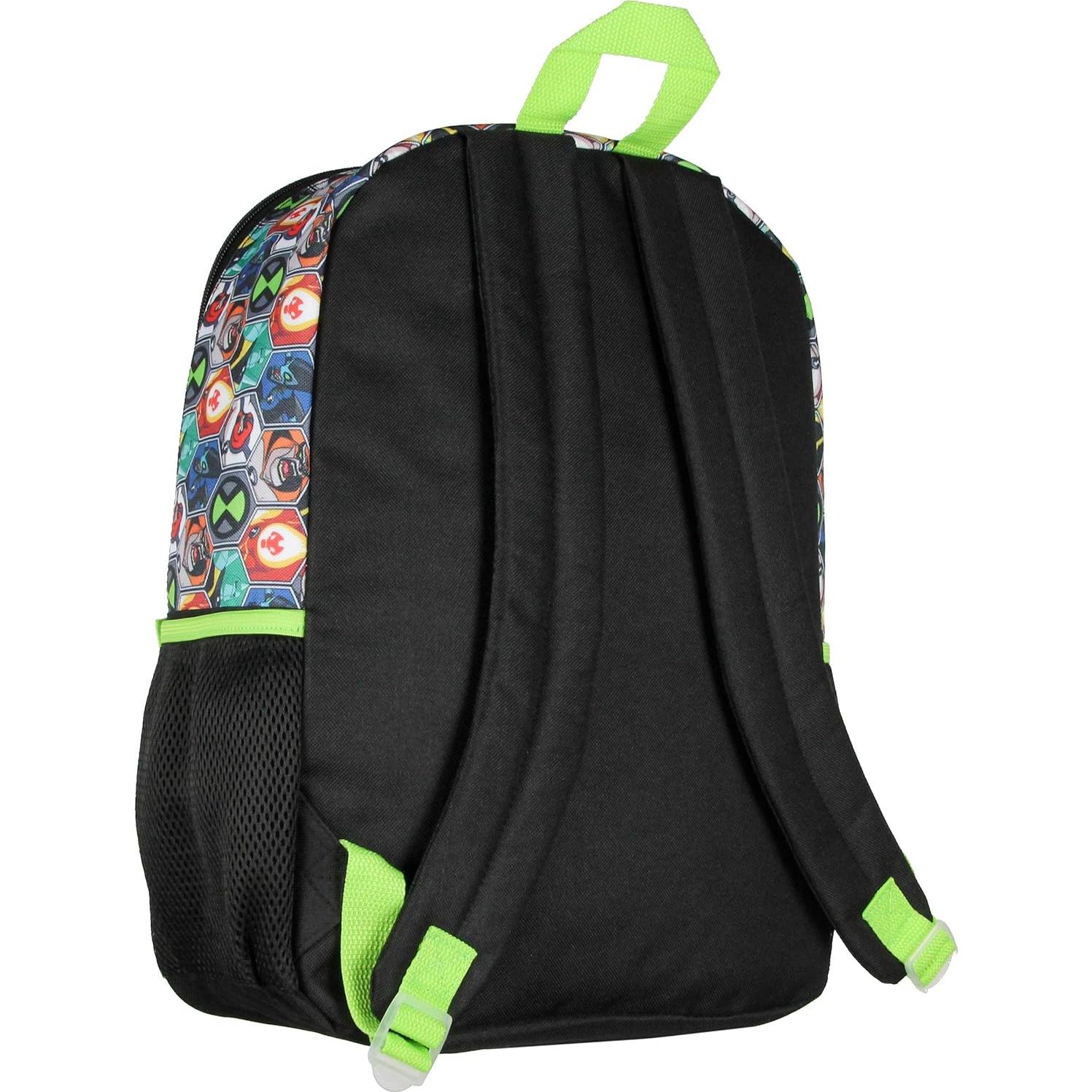 Set de Mochila Escolar Ben 10 Omnitrix 5pc 40.64cm con Almuerzo