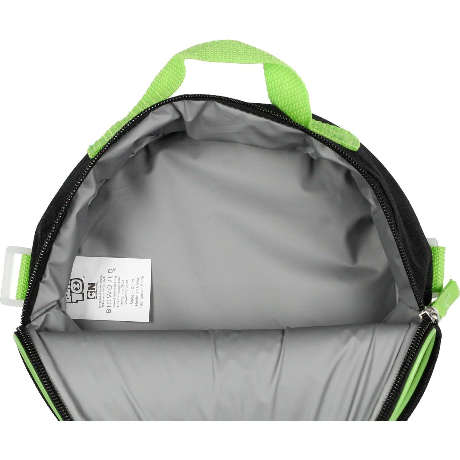 Set de Mochila Escolar Ben 10 Omnitrix 5pc 40.64cm con Almuerzo