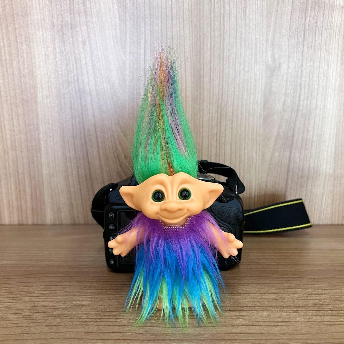 Set de 2 Muñecas Troll Vintage 19 cm Amarillo y Púrpura