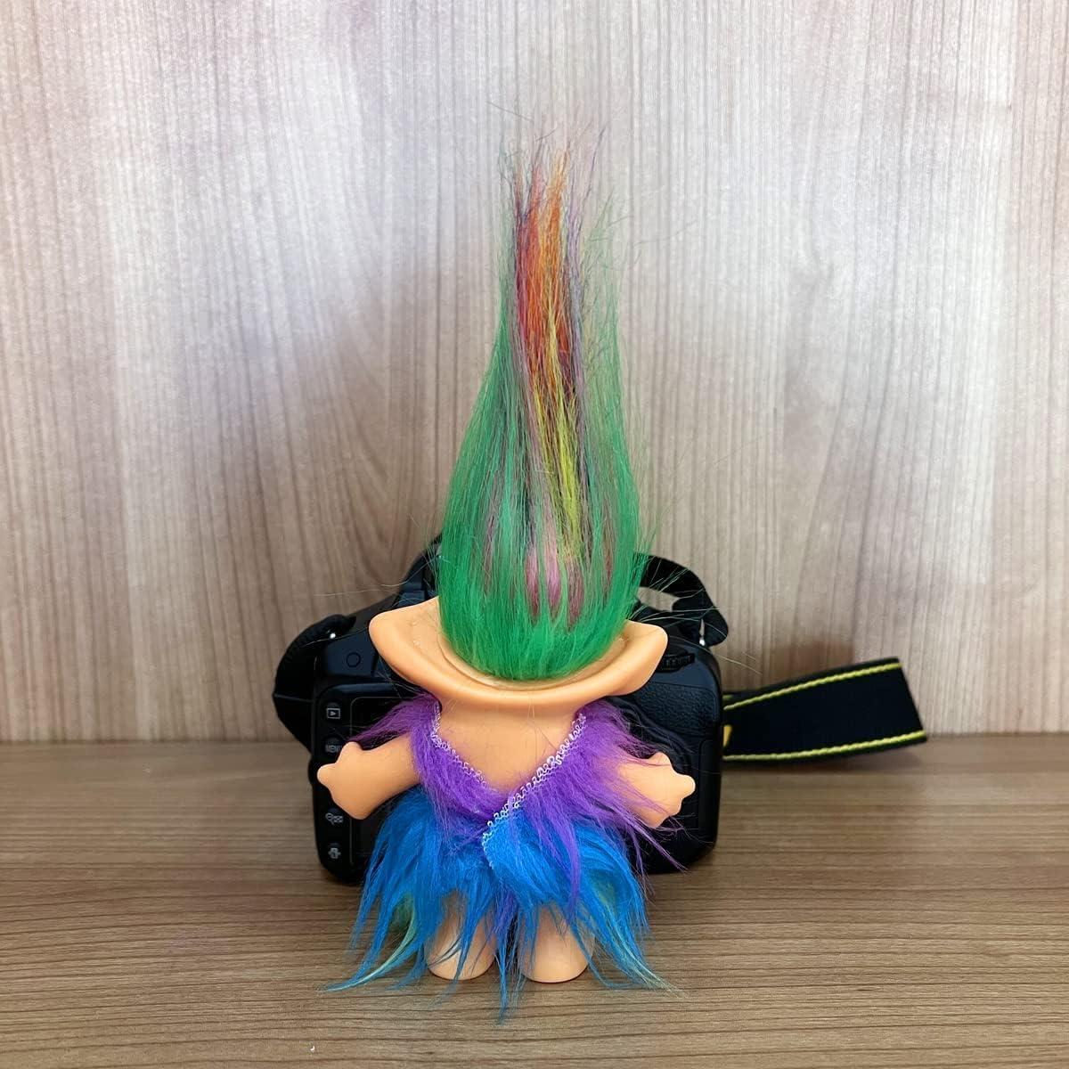 Set de 2 Muñecas Troll Vintage 19 cm Amarillo y Púrpura