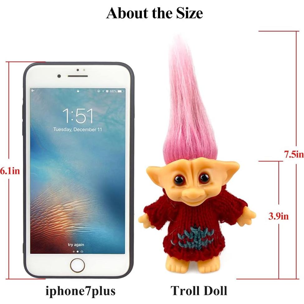 Muñecos Troll Vintage 19 cm Yintlilocn - Set de 10 Piezas